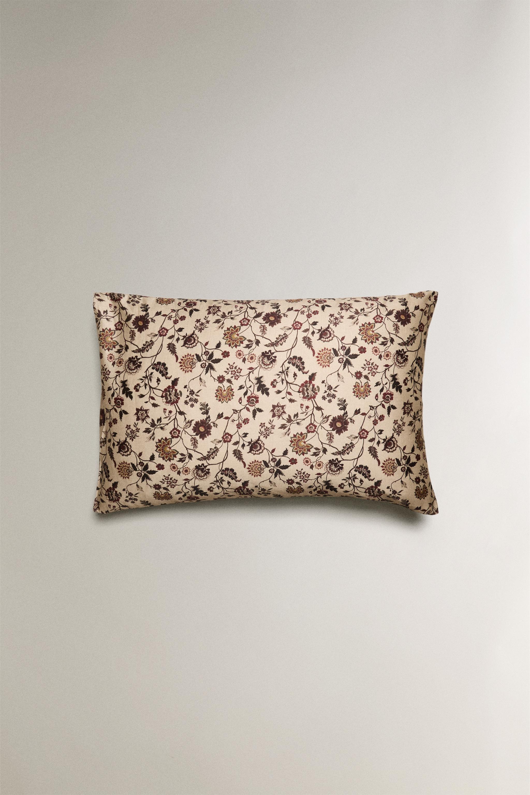 FLORAL PRINT SATEEN PILLOWCASE
